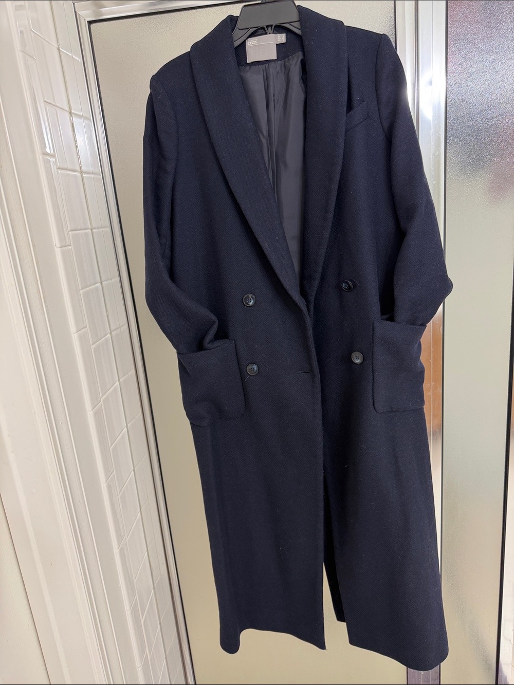 ASOS Double-Breasted wool long Overcoat